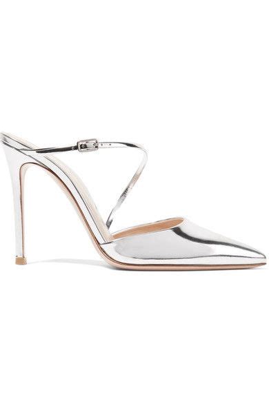 GIANVITO ROSSI 105 Mirrored Leather Mules Gianvitorossi Shoes