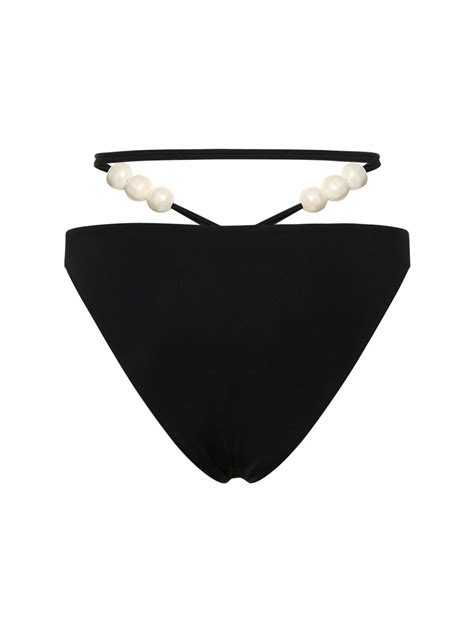 Magda Butrym Embellished Jersey Bikini Bottoms Magda Butrym