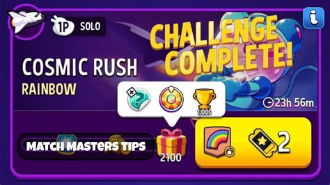 Match Masters COSMIC RUSH RAINBOW BLOW EM UP Solo Challenge 2100