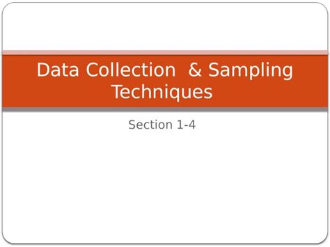 Pptx Section 1 4 Data Collection And Sampling Techniques Dokumentips