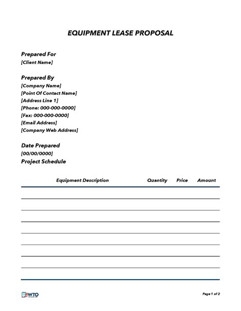 Free Construction Proposal Templates Excel And Word