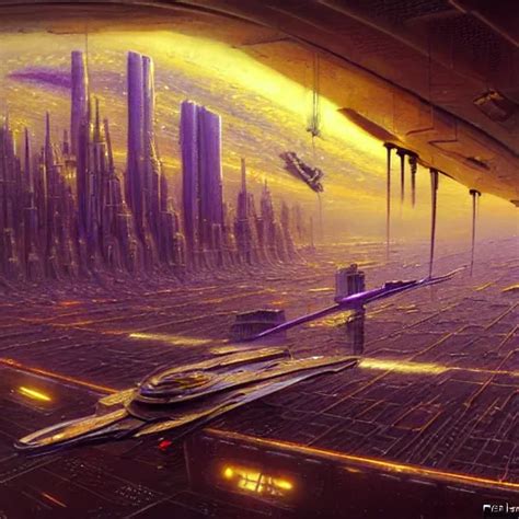 Cyberpunk Starship Hovering City Atmospheric Stable Diffusion OpenArt