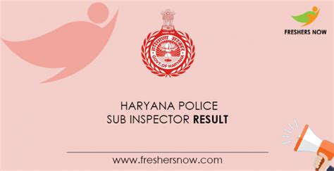 Haryana Police Sub Inspector Result 2022 Out HSSC SI Cut Off Merit