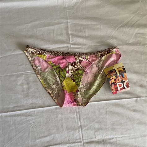 Floral Bikini Bottoms Size L And Originally Priced Depop