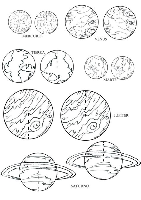 Dibujos De Planetas Pdf Para Colorear Vsun