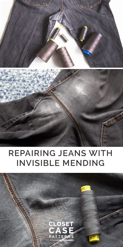 Repairing Jeans With Invisible Mending Closet Core Patterns