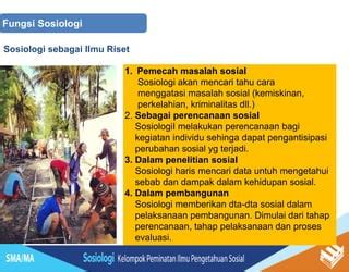 Bab 1 B Peran Dan Fungsi Sosiologi PPT