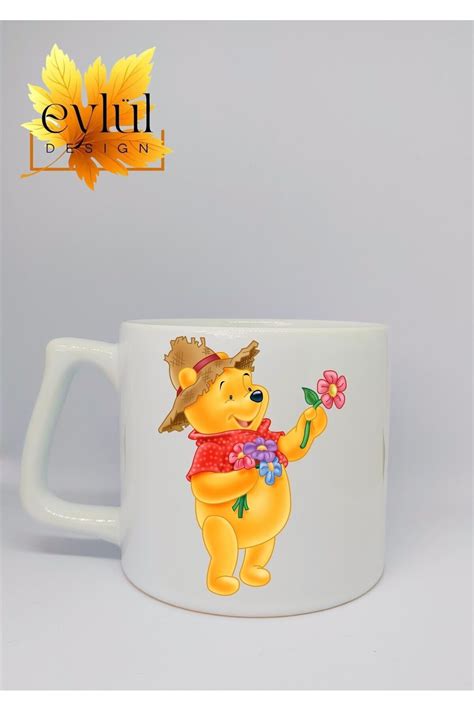 Eylül Design Winnie the Pooh Temalı Özel Tasarım Baskılı Lüks Seramik