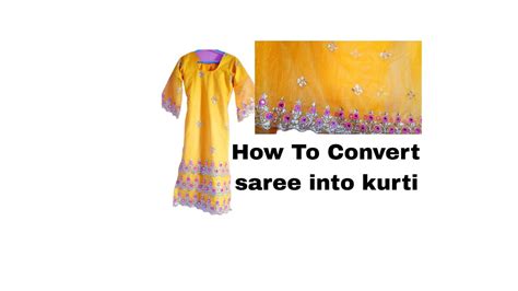 How To Convert Saree Into Kurti Saree Se New Design Kurti Kaise Banaye