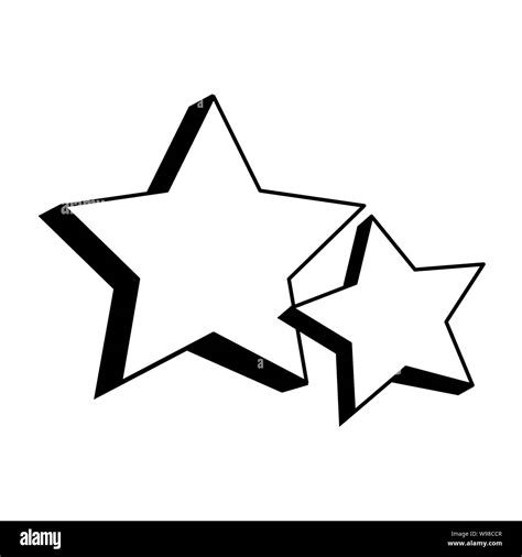 Stars Galaxy Universe Icon Cartoon In Black And White Stock Vector