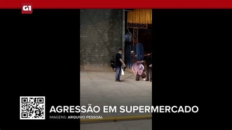 Vídeo G1 em 1 Minuto RR Fiscal de supermercado agride homem