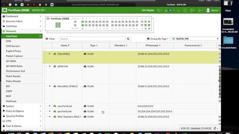 Fortigate Gui Overview Fortigate Web Interface Basic Options In