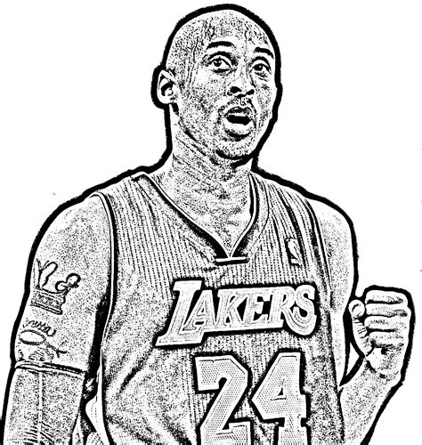 kobe sketch drawing sketch coloring page