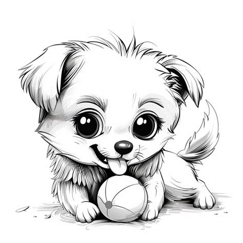 Dibujos Kawaii De Perros Para Colorear Kawaiiparacolorear