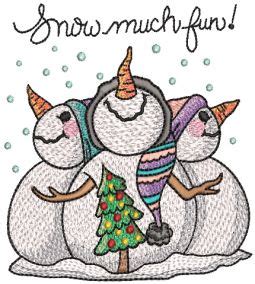 Christmas Tree Snowman Machine Embroidery Designs By JuJu