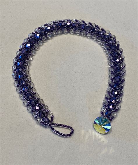 Flat Spiral Beaded Bracelet Etsy