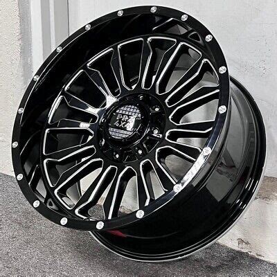 20 IPW 923 GLOSS BLACK MILLED WHEELS RIMS FITS GMC YUKON SLE SLT AT4