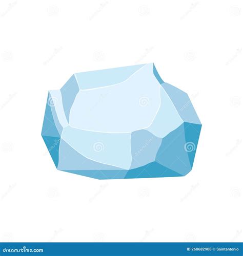 Ice Rock Boulder Natural Shape Stone Stock Vector Illustration Of