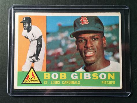 1960 Topps Bob Gibson 73 St Louis Cardinals Pitcher Baseball Card Set