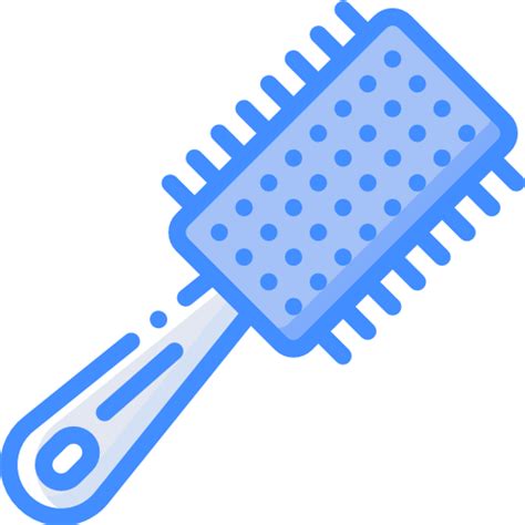 Hair Brush Basic Miscellany Blue Icon