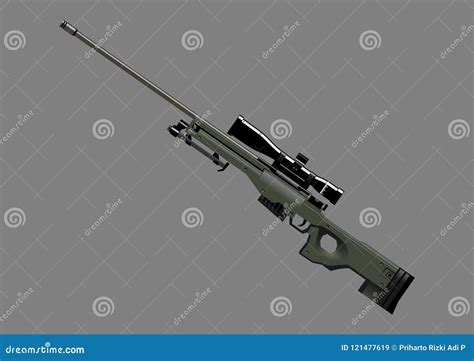 Weapon sniper awm stock vector. Illustration of vector - 121477619