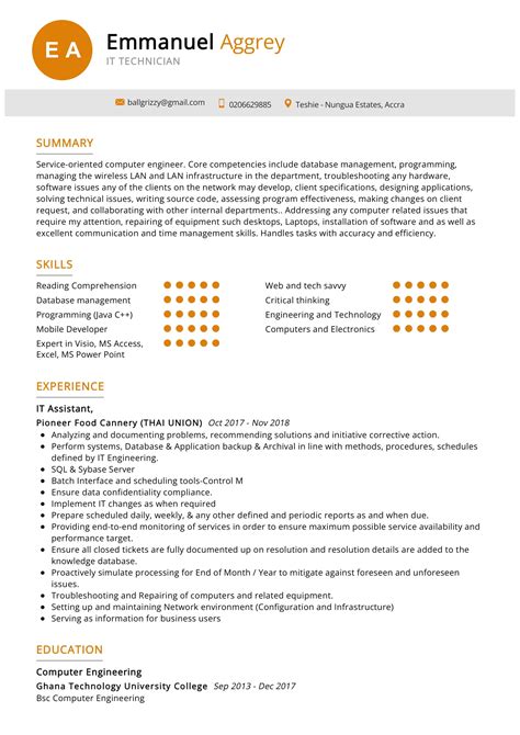 IT Technician Resume Example in 2025 - ResumeKraft