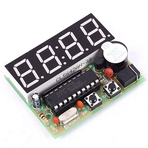 Elektroniczny Cyfrowy Zegar LED 4 BIT DIY KIT Sklep Opinie Cena W