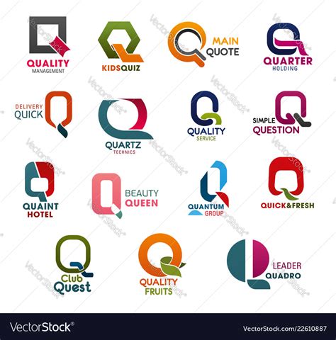 Business Company Trend Design Letter Q Icons Vector Image