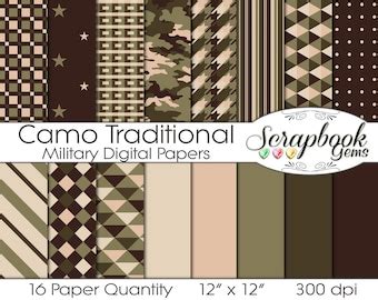 Duck Camouflage Camo Natural Colors Digital Paper Deal Etsy