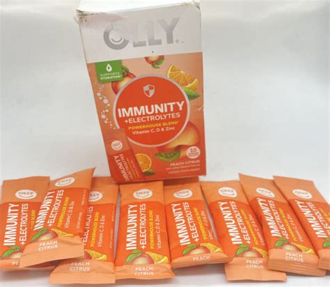 Olly Immunity Elderberry Powder Blood Orange Vitamin C D 10 Packets