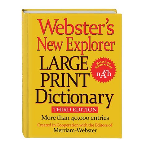 Websters Large Print Dictionary Walmart