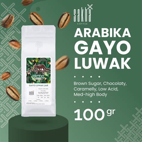 Jual Kopi Luwak Liar Arabika Gayo Aceh Arabica Coffee Roast Beans