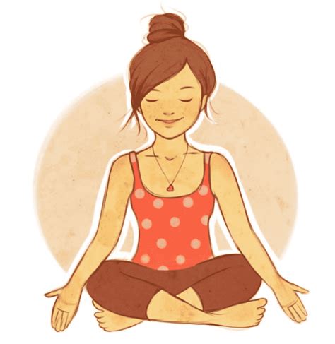 Meditando mujer ilustración serie de yoga dibujo ejercicio físico