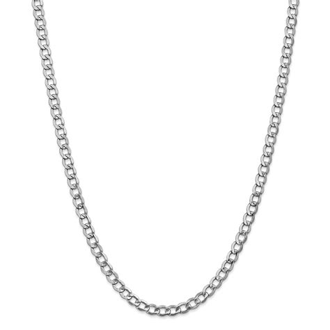 Icecarats 14k White Gold 525mm Link Curb Chain Necklace 20 Inch