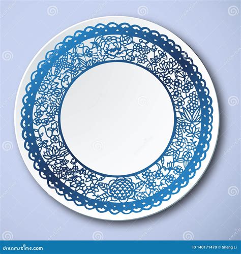 Chinese Traditional Blue And White Porcelain Stock Vector