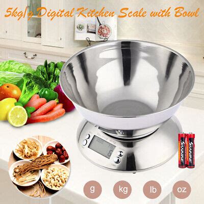 5Kg Digital Kitchen Scale Electronic Household Food Cooking Weighing Bowl Scales | eBay