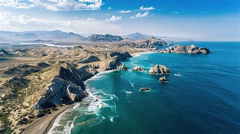 Aerial View From Cabo Pulmo National Park Baja California Sur Mexico