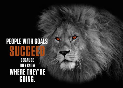 People With Goals Succeed Poster Picture Metal Print Paint By