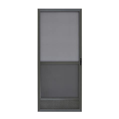 Reliabilt Bronze Aluminum Hinged Screen Door Common 32 In X 80 In