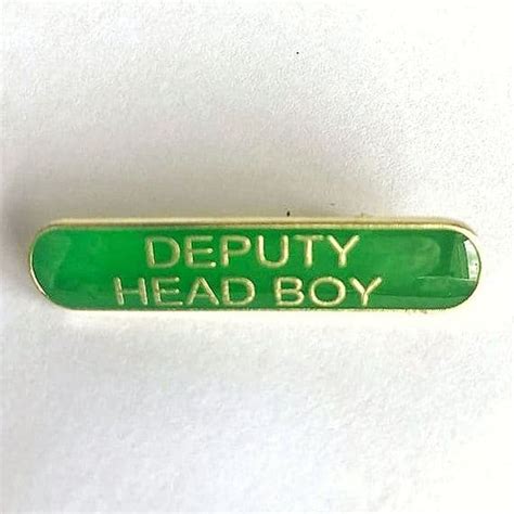 Deputy Head Boy Bar Badge Green