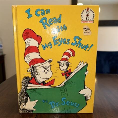 I Can Read With My Eyes Shut Dr Seuss 1978 First Edition Numberline