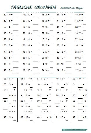 Division Kleine Einmaleins Abc Einmaleins Kleines Einmaleins