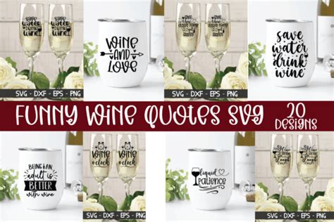 Funny Wine Quotes SVG Wine SVG Bundle Graphic By PrintableStore