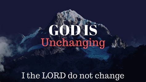 God is Unchanging