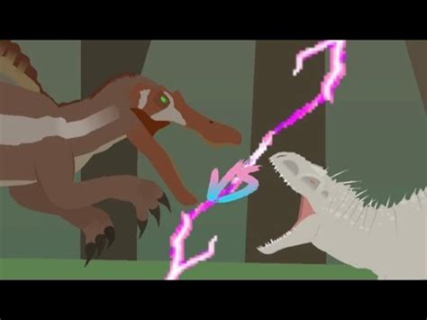 Spinosaurs Vs Indominus Rex Stick Nodes Animation Youtube