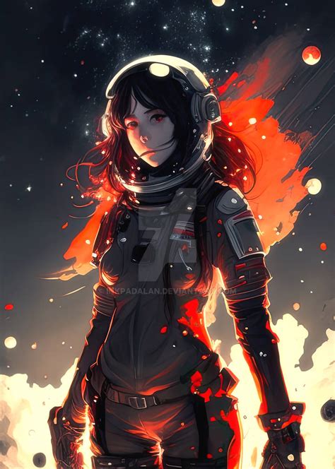 Vector Girl Astronaut 3 by inkpadalan on DeviantArt