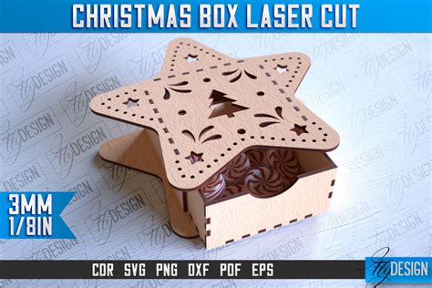 Christmas Box Laser Cut Christmas Design Cnc Files By Fly Design Thehungryjpeg