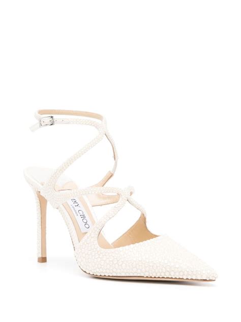 Jimmy Choo Azia Mm Crystal Embellishment Pumps Farfetch