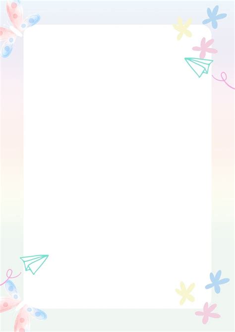 White Pastel Cute Page Border Templates By Canva Cute Pastel