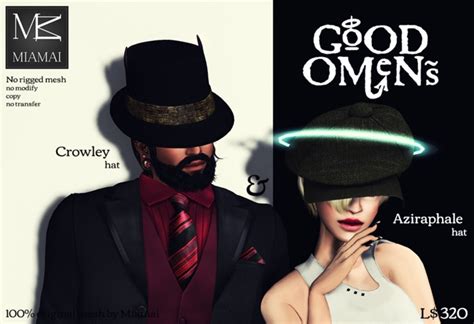 Second Life Marketplace - Miamai_ATP - Good & Omens - DEMO - Aziraphale hat